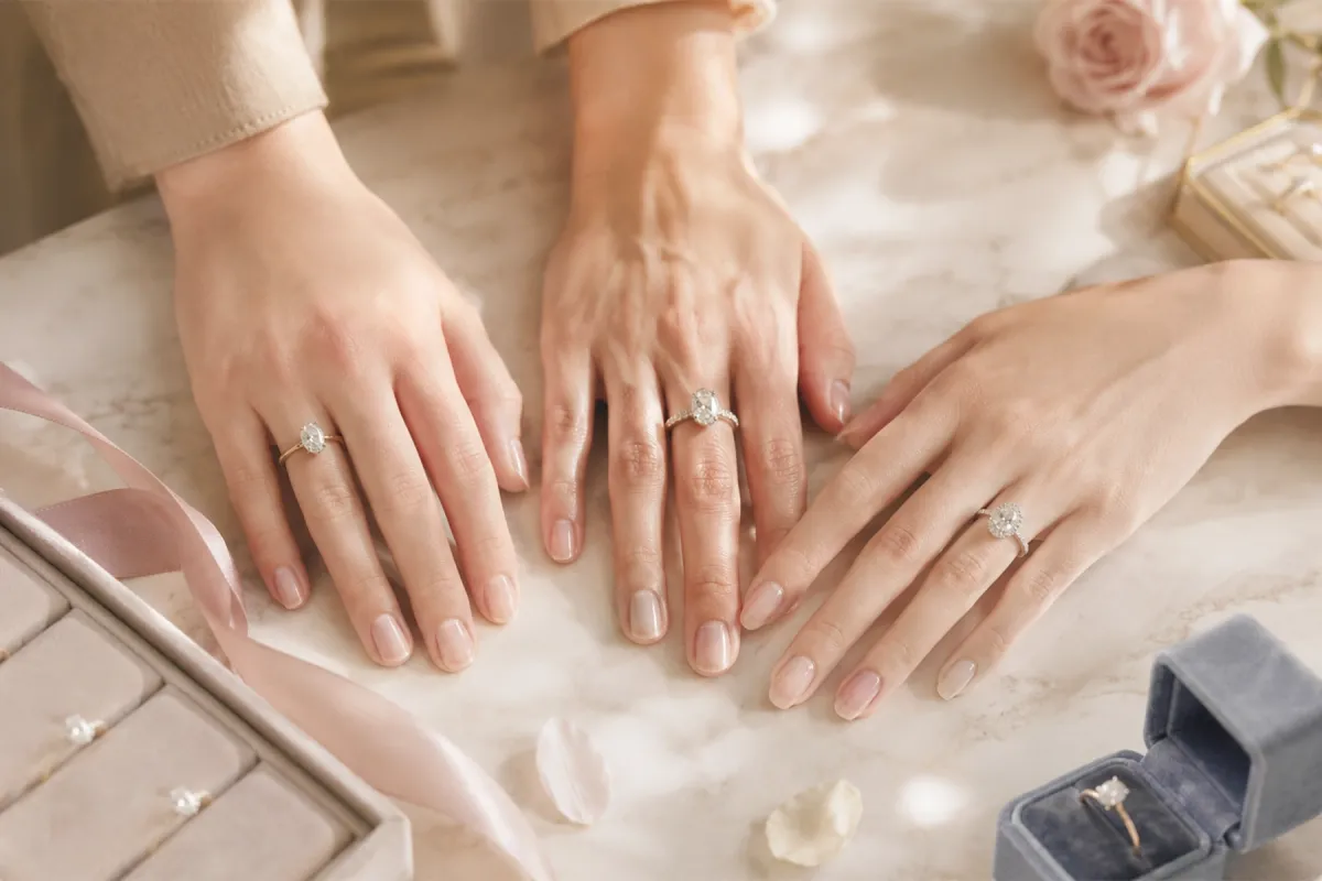 Short Fingers, Prominent Knuckles, Long Slim Hands: Best Oval Diamond Ring Styles for Each